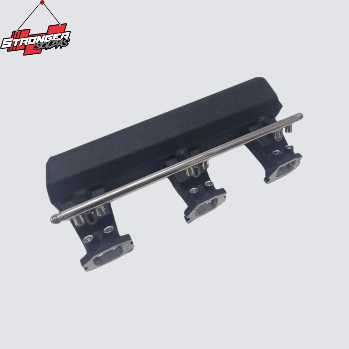 COLETOR DE ADMISSÃO OPALA 6CIL STREET TBI NA FRENTE PRETO (6 BICOS)