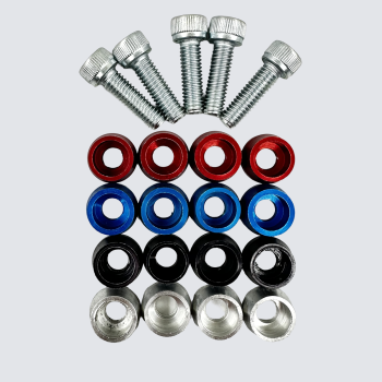 Kit 10 Arruelas De Alumínio Com Parafusos Inox M6 Universal - Estética Engine Bay
